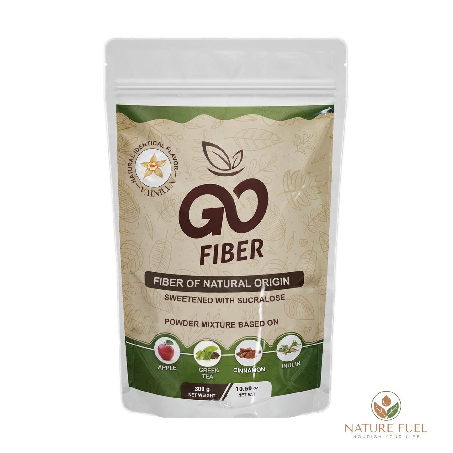 Go Fiber Natural Fiber Supplement | Vanilla Flavor for Digestive Health