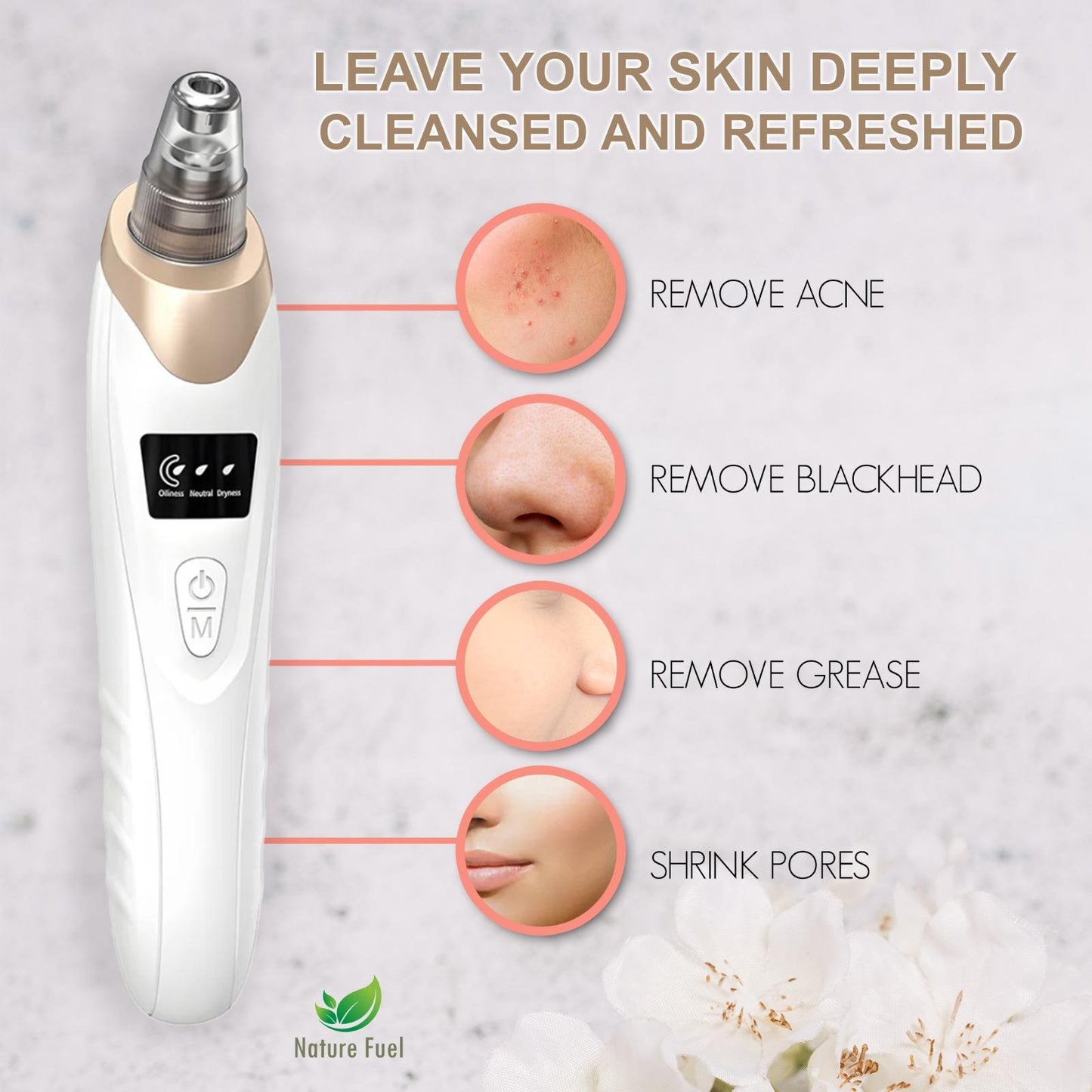 Blackhead Remover Vacuum | 5 Suction Levels, USB Rechargeable