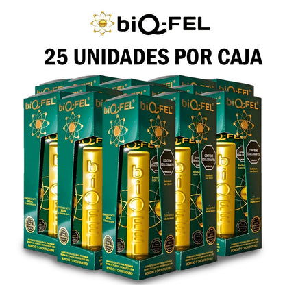 BIQ-FEL Natural Energy Booster  – 1 Box (25 Bottles) – Biqfel naturaly with Chontaduro, Borojó & Guaraná – Daily Liquid Supporter for Energy, Focus & Vitality