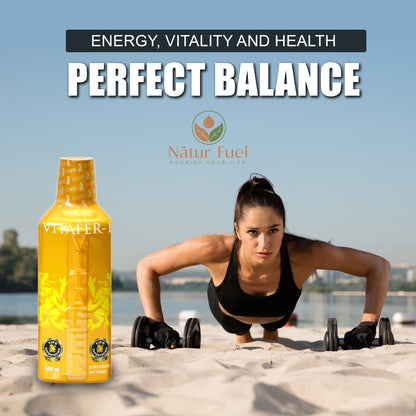 Vitafer L Gold – Liquid Multivitamin Supplement for Adults | 500 ml Bottle or Box of 16 Sachets (10 ml Each) | Natural Energy & Daily Vitality