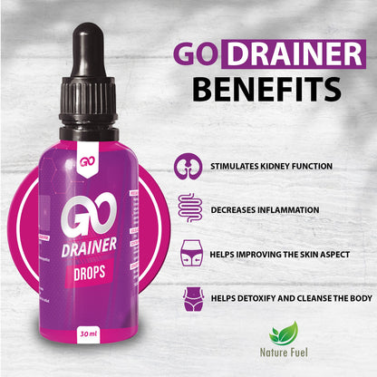 Go Drainer Natural Drops | 30ml Flower Extract Dietary Supplement