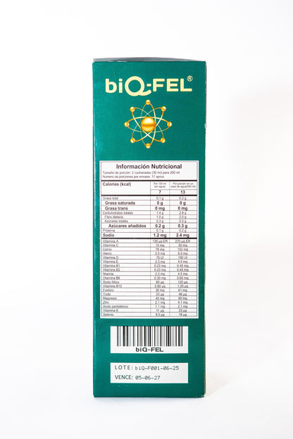 BIQ-FEL Natural Energy Booster  – 1 Box (25 Bottles) – Biqfel naturaly with Chontaduro, Borojó & Guaraná – Daily Liquid Supporter for Energy, Focus & Vitality