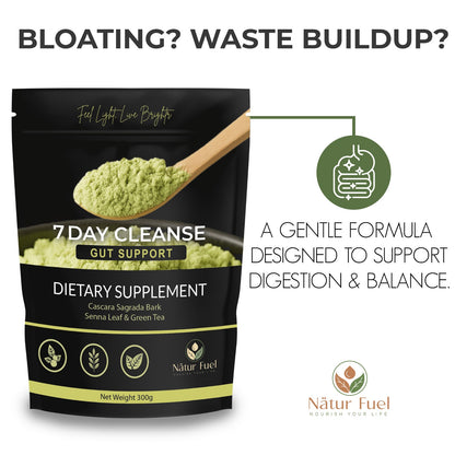 7-Day Gut & Colon Cleanse | Detox Powder with Senna & Psyllium