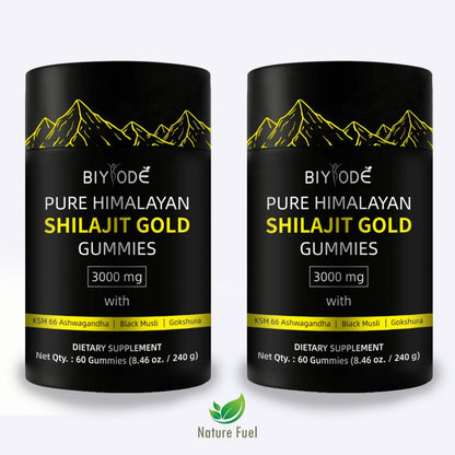 Pure Himalayan Shilajit Gummies | 60 Ct Natural Vitality Supplement