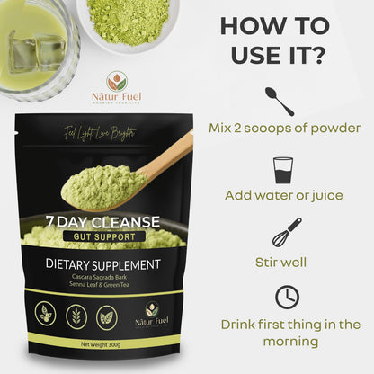 7-Day Gut & Colon Cleanse | Detox Powder with Senna & Psyllium