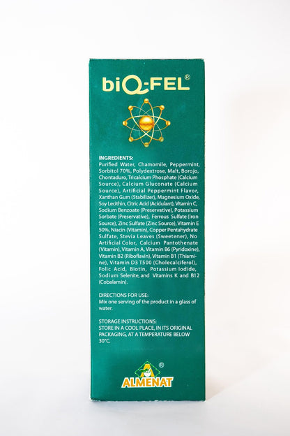 BIQ-FEL Natural Energy Booster  – 1 Box (25 Bottles) – Biqfel naturaly with Chontaduro, Borojó & Guaraná – Daily Liquid Supporter for Energy, Focus & Vitality