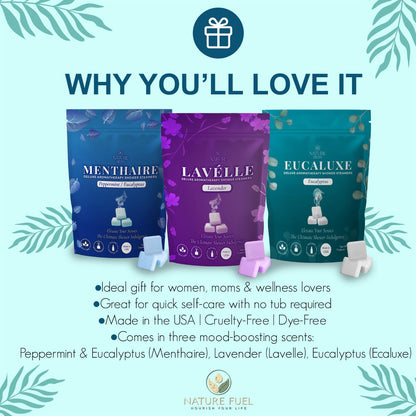Nature Bliss Shower Steamers | 3 Scents Spa Tablets