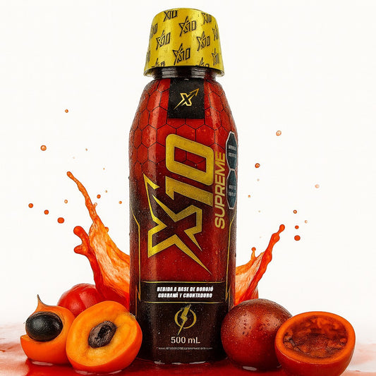 Supreme X10 Natural Energy Drink | 500ml Bottle | Boost Energy & Performance with Borojo, Chontaduro & Guarana