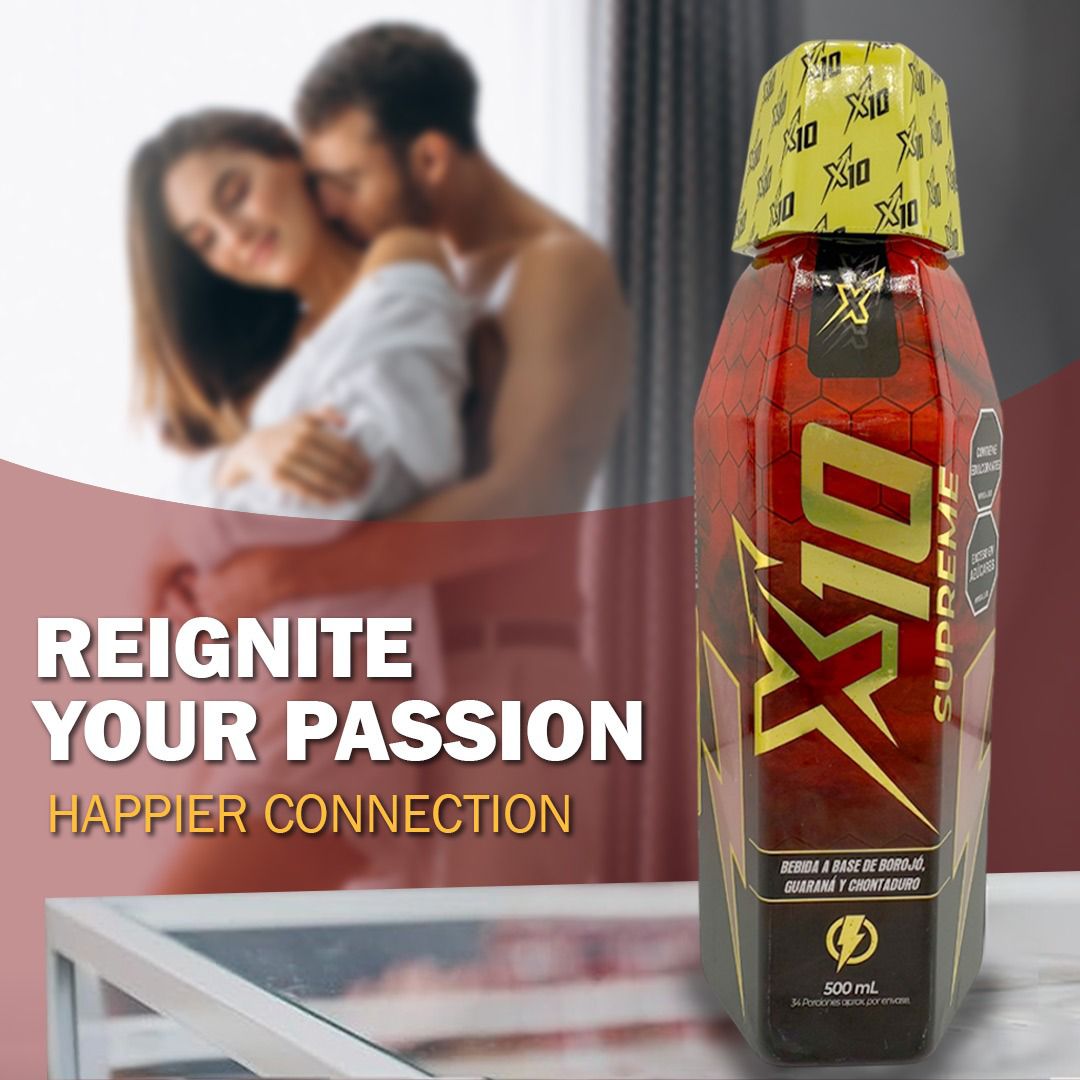 Supreme X10 Natural Energy Drink | 500ml Bottle | Boost Energy & Performance with Borojo, Chontaduro & Guarana