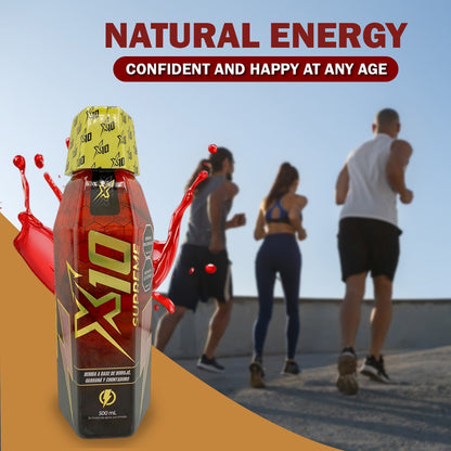 Supreme X10 Natural Energy Drink | 500ml Bottle | Boost Energy & Performance with Borojo, Chontaduro & Guarana